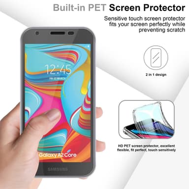Skal Samsung Galaxy A02 CORE Fodral Case (Transparent)