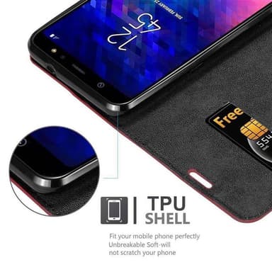 Samsung Galaxy A6 PLUS 2018 Skal Fodral Case (Röd)