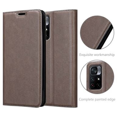 Xiaomi POCO M4 PRO 5G Skal Fodral Case (Brun)