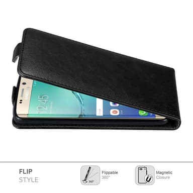 Samsung Galaxy S6 EDGE PLUS Flipfodral Skal (Svart)