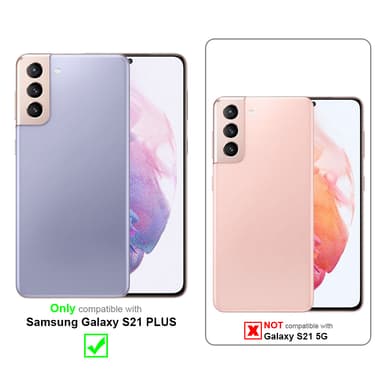 Samsung Galaxy S21 PLUS Plånboksfodral Skal (Vit)