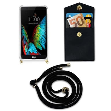 LG K10 2016 Skal Fodral Kedja (Svart)