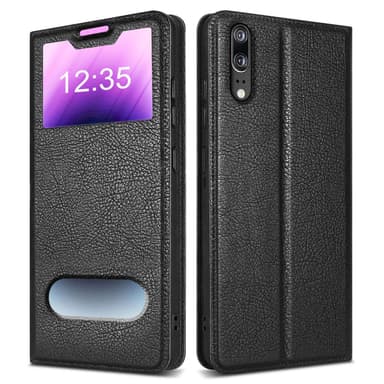 Huawei P20 Plånboksfodral Skal (Svart)