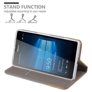 Nokia Lumia 950 XL Plånboksfodral Skal (Grå)