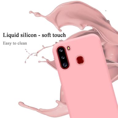 Samsung Galaxy A21 Skal Fodral Case (Rosa)