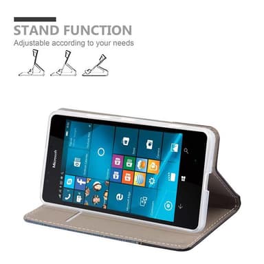 Nokia Lumia 950 Plånboksfodral Skal (Blå)