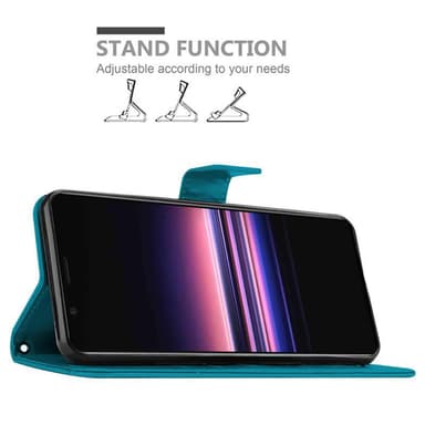 Sony Xperia 5 Plånboksfodral Skal (Blå)