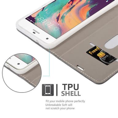HTC Desire 10 PRO Plånboksfodral Skal (Grå)