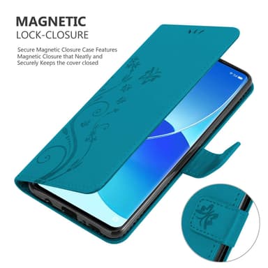 Oppo Reno6 PRO 5G Plånboksfodral Skal (Blå)