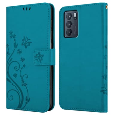 Oppo Reno6 PRO 5G Plånboksfodral Skal (Blå)