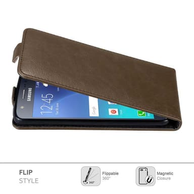 Samsung Galaxy J5 2015 Flipfodral Skal (Brun)