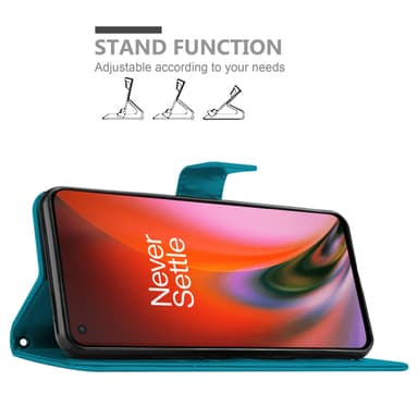 OnePlus Nord 2 5G Plånboksfodral Skal (Blå)