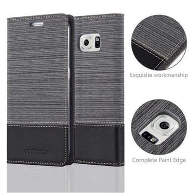 Samsung Galaxy S6 EDGE Plånboksfodral Skal (Grå)
