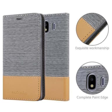 Samsung Galaxy J4 2018 Plånboksfodral Skal (Grå)
