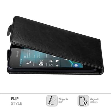 Nokia Lumia 550 Flipfodral Skal (Svart)