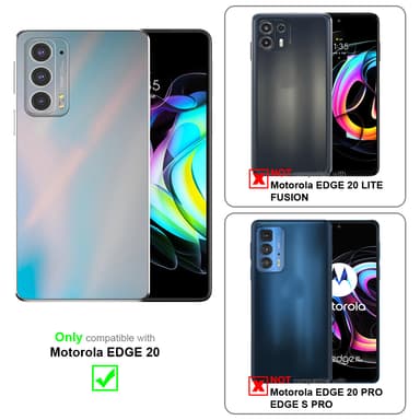 Motorola EDGE 20 Plånboksfodral Skal (Blå)