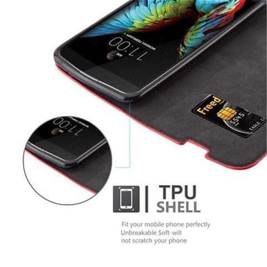LG K10 2016 Skal Fodral Case (Röd)