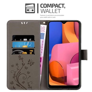 Samsung Galaxy A20s Plånboksfodral Skal (Grå)