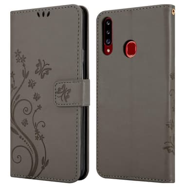 Samsung Galaxy A20s Plånboksfodral Skal (Grå)