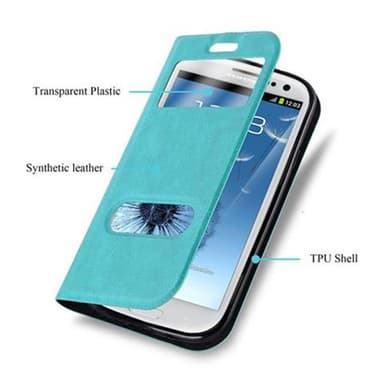 Samsung Galaxy S3 / S3 NEO Plånboksfodral Skal (Turkos)