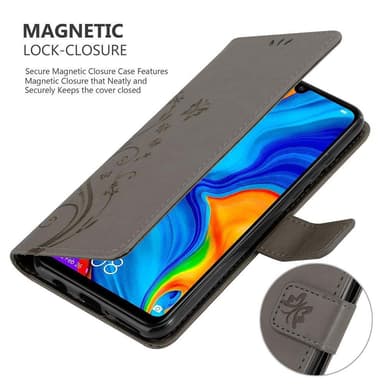 Huawei P30 LITE Plånboksfodral Skal (Grå)