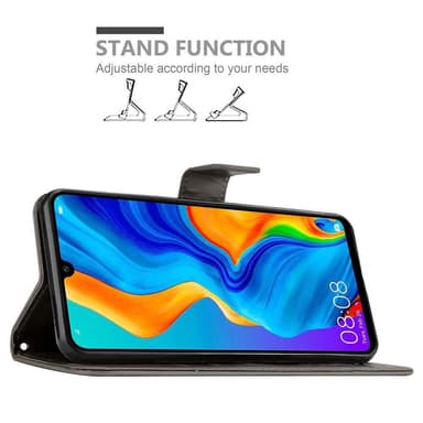 Huawei P30 LITE Plånboksfodral Skal (Grå)