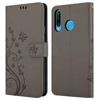 Huawei P30 LITE Plånboksfodral Skal (Grå)