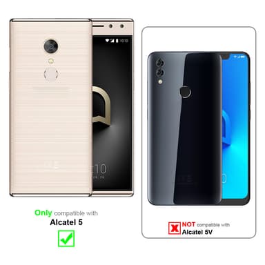 Alcatel 5 Skal Fodral Case (Röd)