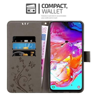 Samsung Galaxy A70 / A70s Plånboksfodral Skal (Grå)