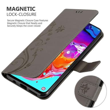 Samsung Galaxy A70 / A70s Plånboksfodral Skal (Grå)