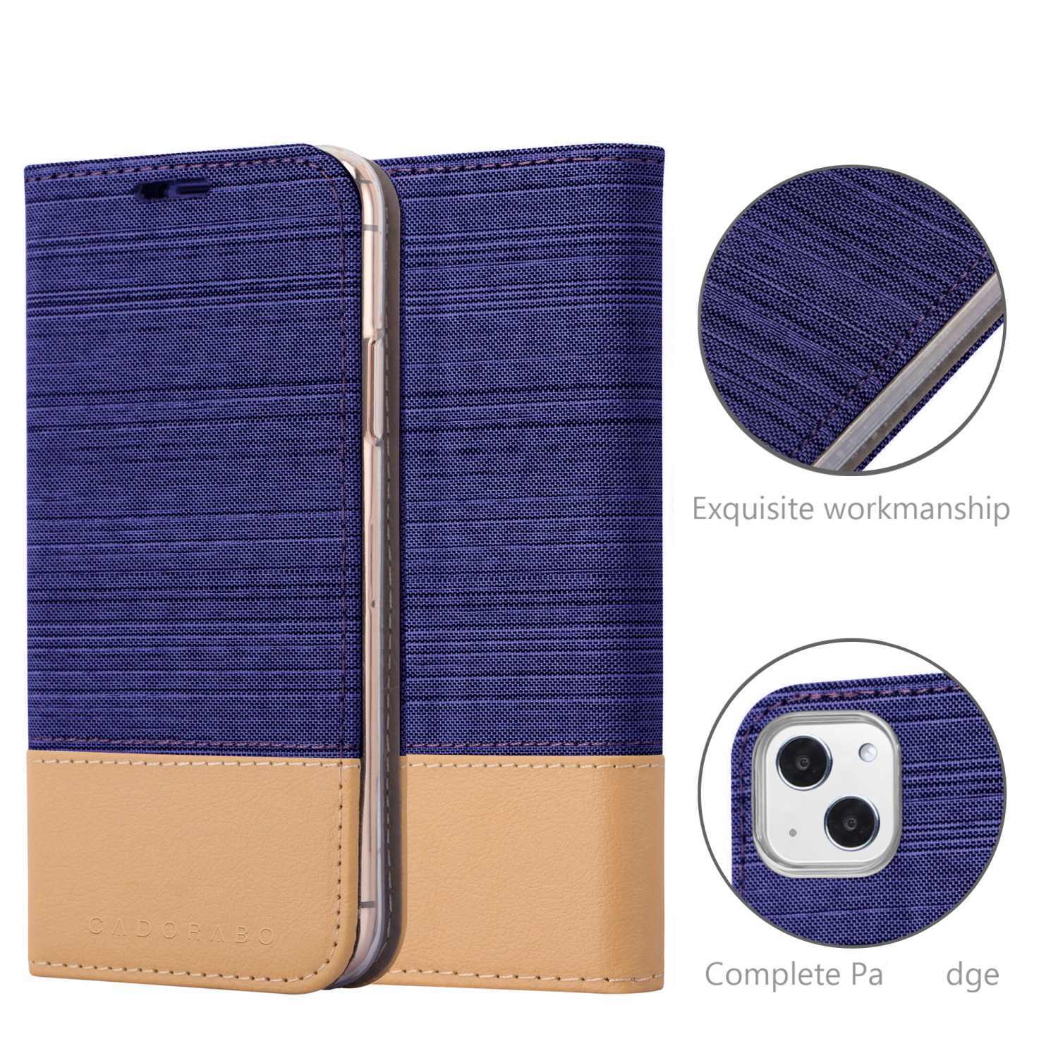 iPhone 13 MINI Plånboksfodral Skal (Blå)