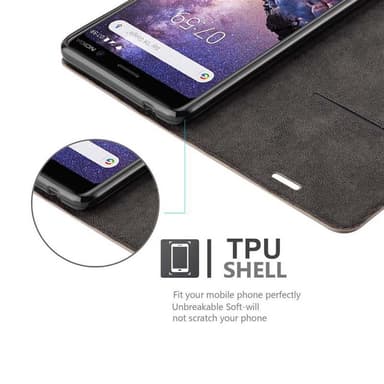 Nokia 7 PLUS Skal Fodral Case (Brun)