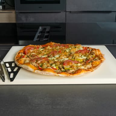 Pizzasten Baksten 38 x 30 x 1.5 cm (Beige)