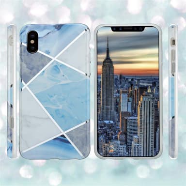 iPhone X / XS Plånboksfodral Skal (Blå)