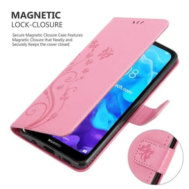 Huawei Y6 PRO 2019 Plånboksfodral Skal (Rosa)