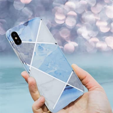 iPhone X / XS Plånboksfodral Skal (Blå)