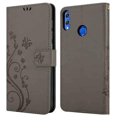 Honor 8X Plånboksfodral Skal (Grå)