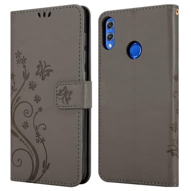 Honor 8X Plånboksfodral Skal (Grå)