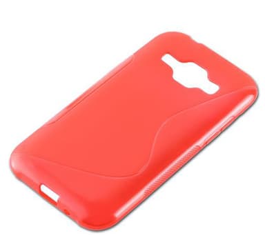 Samsung Galaxy J1 2015 Skal Fodral Case (Röd)