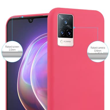 Skal Vivo V21 4G / 5G Fodral Case (Röd)