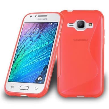 Samsung Galaxy J1 2015 Skal Fodral Case (Röd)