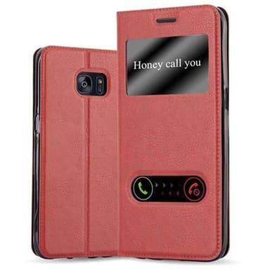 Samsung Galaxy S7 EDGE Plånboksfodral Skal (Röd)