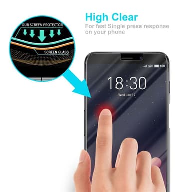 MEIZU M6S Skyddsglas Skyddsfilm Skärmskydd