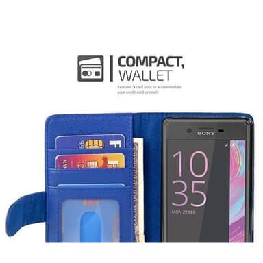 Sony Xperia X Plånboksfodral Skal (Blå)