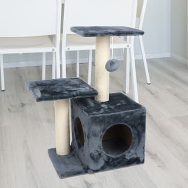 Katträd 70 cm i grått Robust klösmöbel Klätterträd