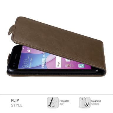 Huawei Y6 PRO 2017 Flipfodral Skal (Brun)