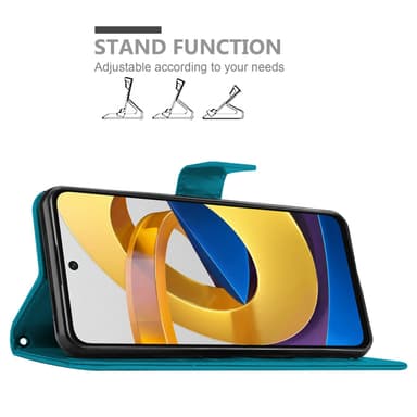 Xiaomi POCO M4 PRO 5G Plånboksfodral Skal (Blå)