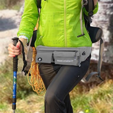 Fanny pack med 4 fack Justerbar längd vattentät vaska