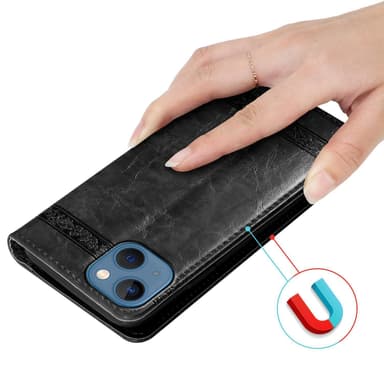 iPhone 13 MINI Plånboksfodral Skal (Svart)