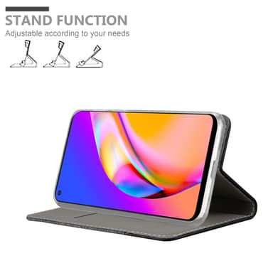 Oppo A94 5G Plånboksfodral Skal (Grå)